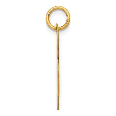 10K Yellow Gold Large Script Letter B Charm – view 2