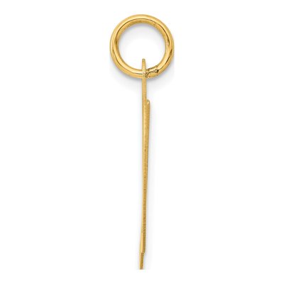 10K Yellow Gold Large Script Letter D Charm – view 2