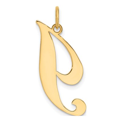 10K Yellow Gold Initial I Charm – view 3