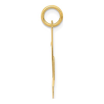 10K Yellow Gold Large Script Letter L Charm – view 2