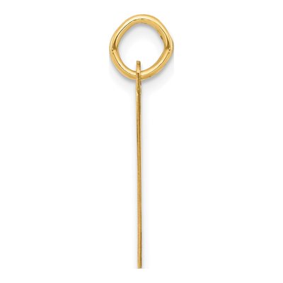 10K Yellow Gold Large Script Letter V Charm – view 2