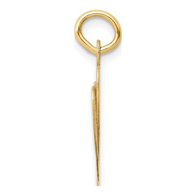 10K Yellow Gold Script Letter W Pendant – view 2