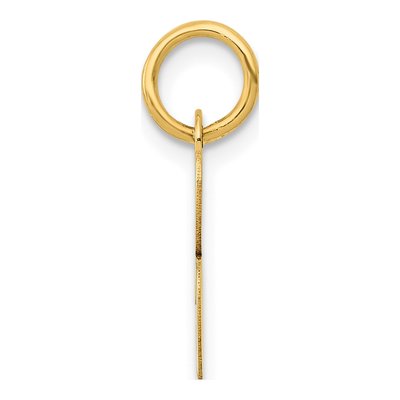 10K Yellow Gold Small Script Initial B Charm – view 3
