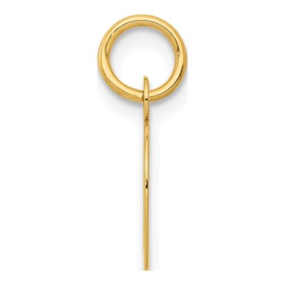 10K Yellow Gold Small Script Initial D Charm – view 3