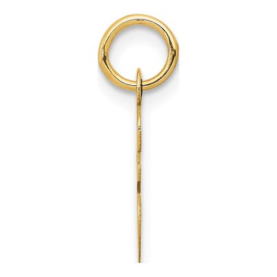 10K Yellow Gold Small Script Initial E Charm – view 3