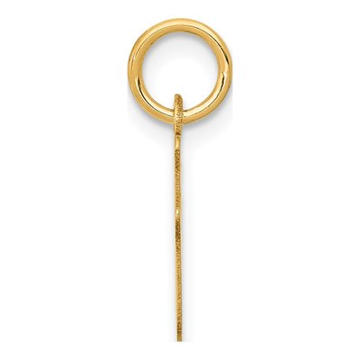 10K Yellow Gold Small Script Initial I Charm – view 3