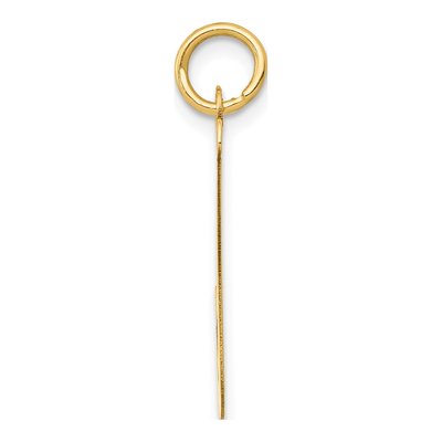 10K Yellow Gold Small Script Initial J Charm – view 3