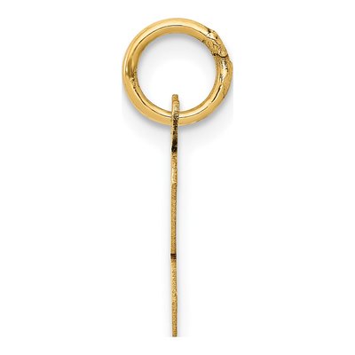 10K Yellow Gold Script Initial K Pendant – view 3