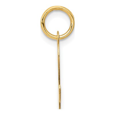 10K Yellow Gold Small Script Initial L Charm – view 3