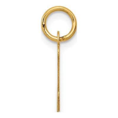 10K Yellow Gold Small Script Initial N Charm – view 3