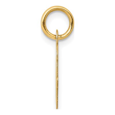 10K Yellow Gold Script Initial O Pendant – view 2