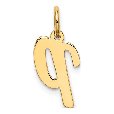 10K Yellow Gold Script Initial P Charm – view 5