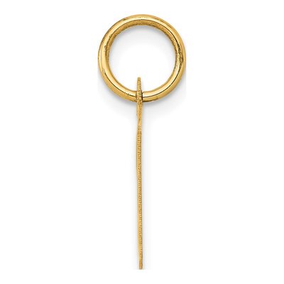 10K Yellow Gold Small Script Initial T Charm – view 3