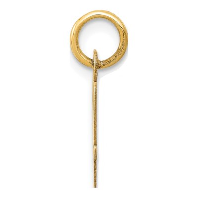 10K Yellow Gold Small Script Initial V Charm – view 3