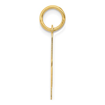 10K Yellow Gold Script Letter A Charm – view 2