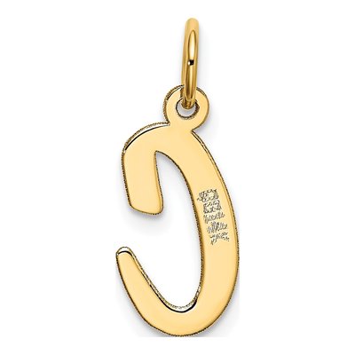 10K Yellow Gold Script Letter C Charm – view 3