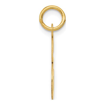 10K Yellow Gold Script Letter E Charm – view 2