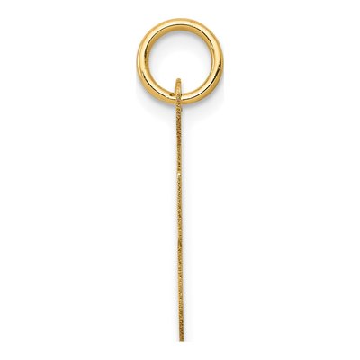 10K Yellow Gold Script Letter F Pendant – view 3
