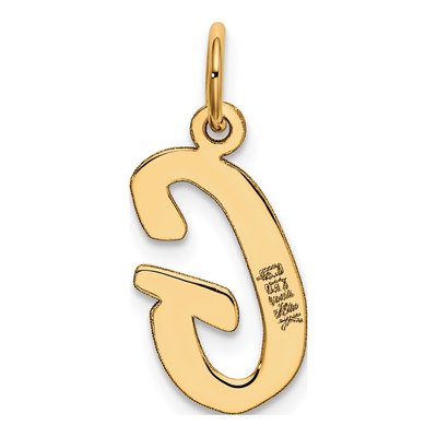 10K Yellow Gold Script Letter G Pendant – view 3