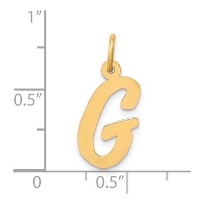 10K Yellow Gold Script Letter G Pendant – view 4