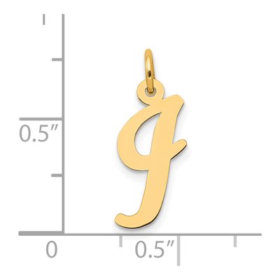 10K Yellow Gold Script Initial I Charm – view 5