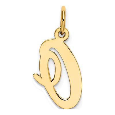10K Yellow Gold Letter O Charm – view 4