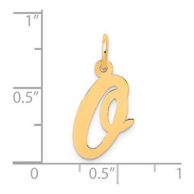 10K Yellow Gold Letter O Charm – view 5