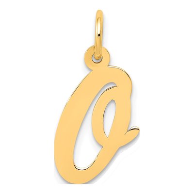 10K Yellow Gold Letter O Charm