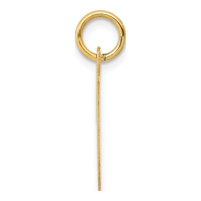 10K Yellow Gold Script Letter T Charm – view 2
