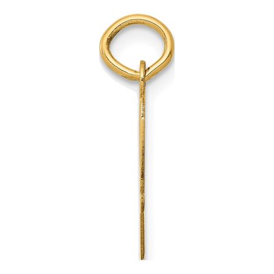 10K Yellow Gold Script Letter W Charm – view 3