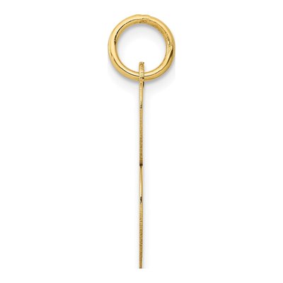 10K Yellow Gold Large Script Letter B Charm – view 2