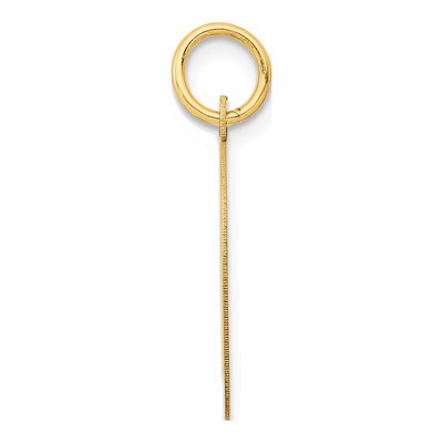 10K Yellow Gold Large Script Letter D Charm – view 2