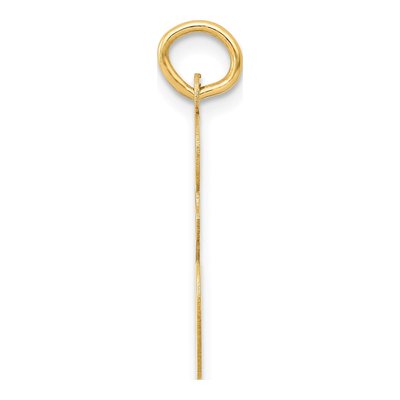 10K Yellow Gold Large Script Letter E Charm – view 2