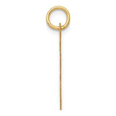 10K Yellow Gold Large Script Letter F Charm – view 2