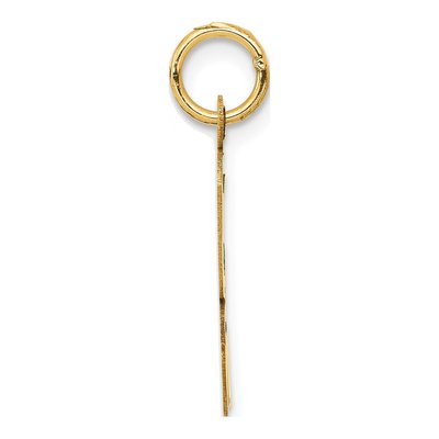 10K Yellow Gold Large Script Letter K Charm – view 2
