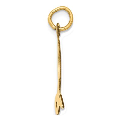 10K Yellow Gold Large Script Letter L Charm – view 2