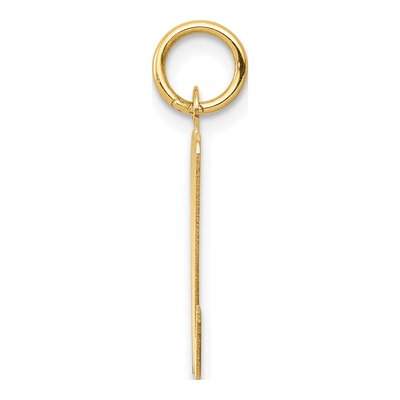 10K Yellow Gold Large Script Letter M Charm – view 2