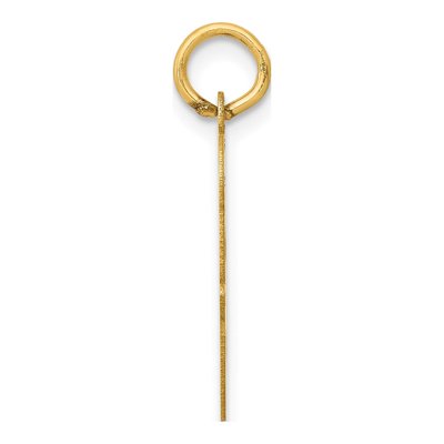 10K Yellow Gold Large Script Letter O Charm – view 2