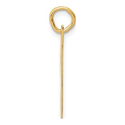 10K Yellow Gold Large Script Letter T Charm – view 2