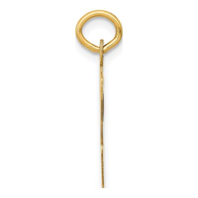 10K Yellow Gold Large Script Letter V Charm – view 2
