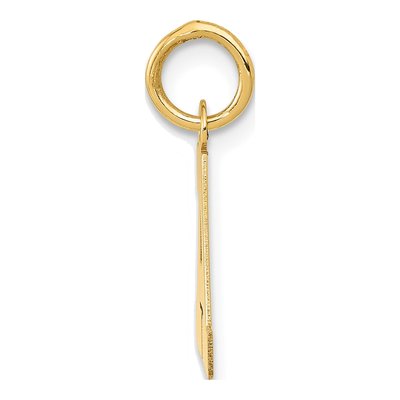10K Yellow Gold Small Initial A Pendant – view 3