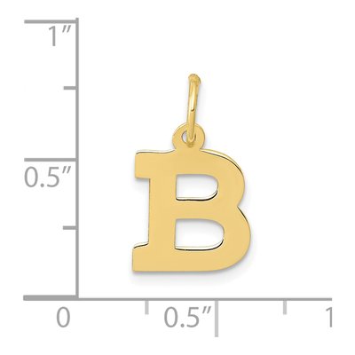 10K Yellow Gold Initial B Charm – view 4