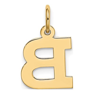 10K Yellow Gold Initial B Charm – view 5