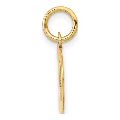 10K Yellow Gold Block Initial D Charm – view 3
