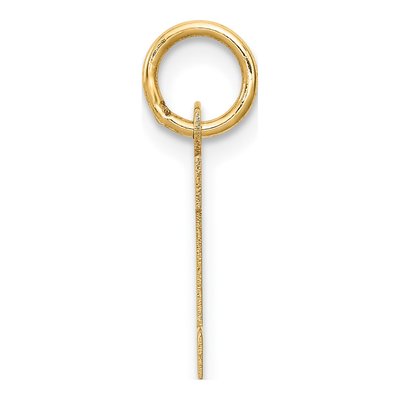 10K Yellow Gold Block Initial H Pendant – view 3