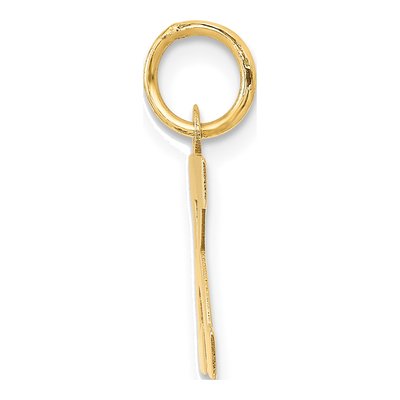 10K Yellow Gold Block Initial K Pendant – view 3