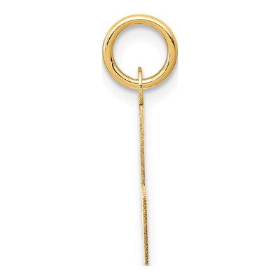 10K Yellow Gold Block Initial L Pendant – view 3