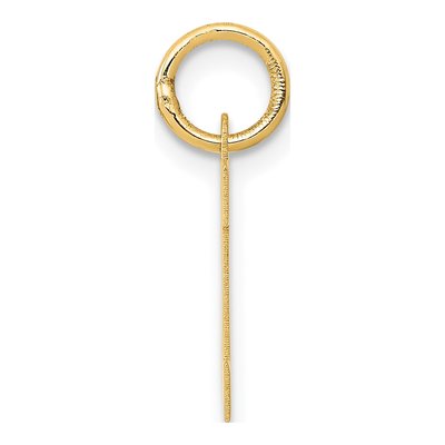 10K Yellow Gold Block Initial M Pendant – view 3