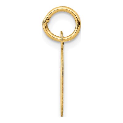 10K Yellow Gold Block Initial O Pendant – view 3