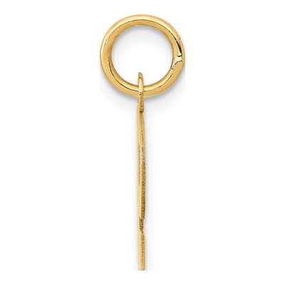 10K Yellow Gold Block Initial P Pendant – view 3